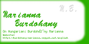 marianna burdohany business card